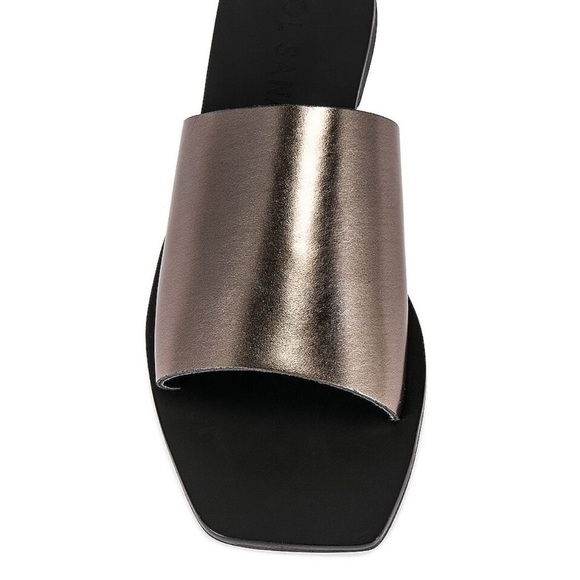 Solsana Mila Slide Sandal in Dark Silver NIB - Picture 3 of 11